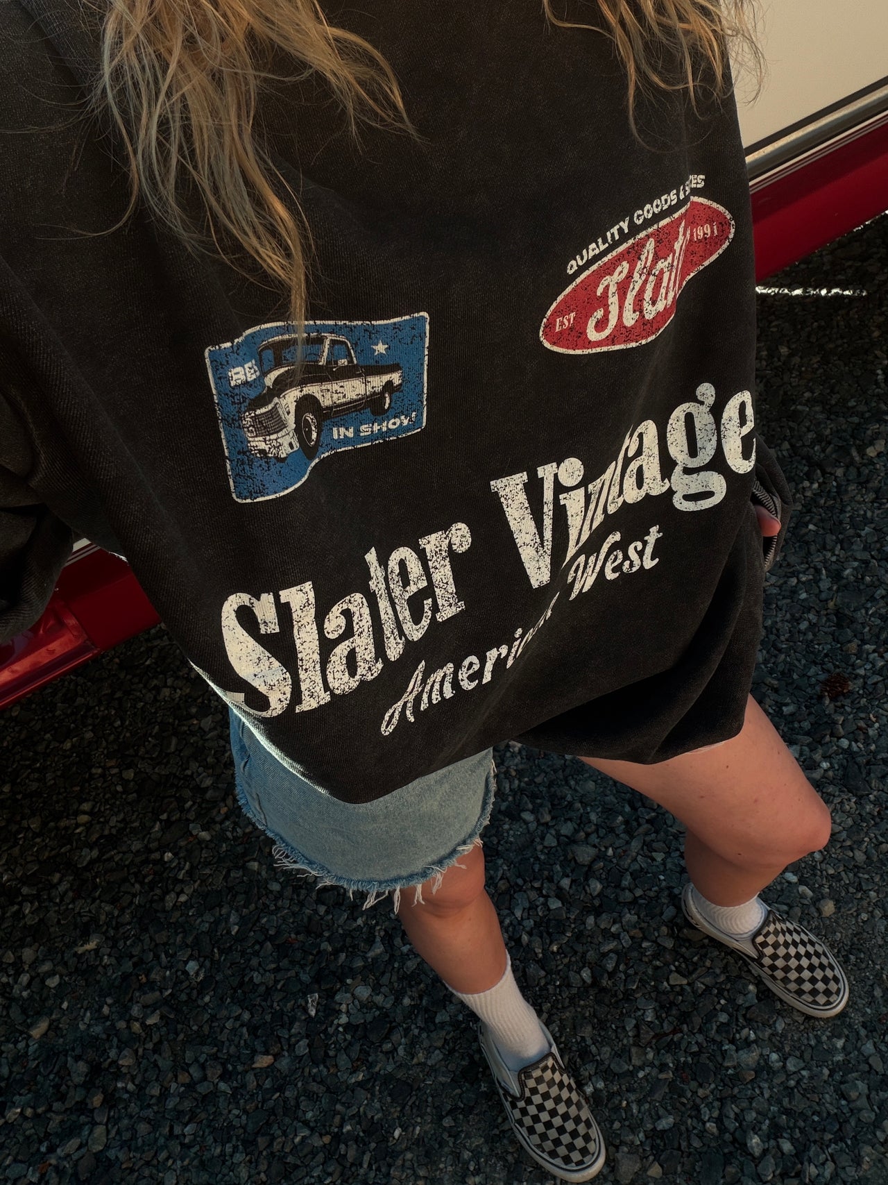 American West Vintage Wash Sweatshirt x Black