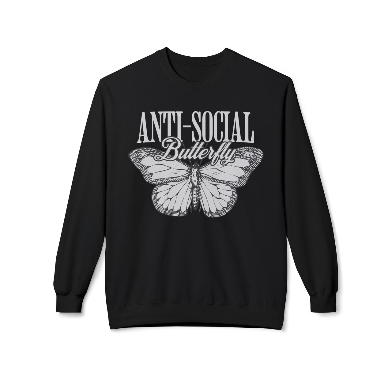 Anti-Social Butterfly Street Style Crewneck Sweatshirt