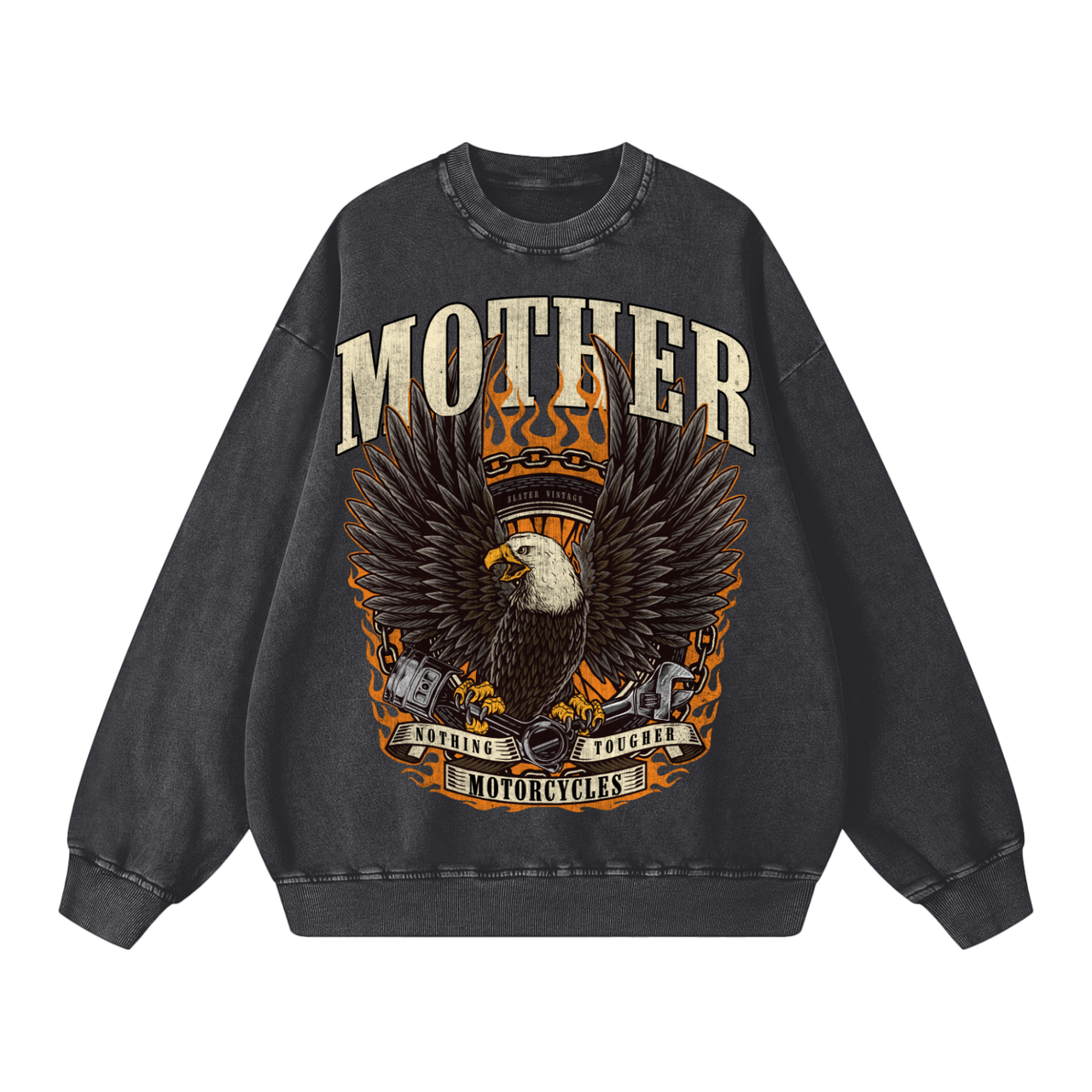 Nothing Tougher Vintage Wash Crewneck Sweatshirt x Black