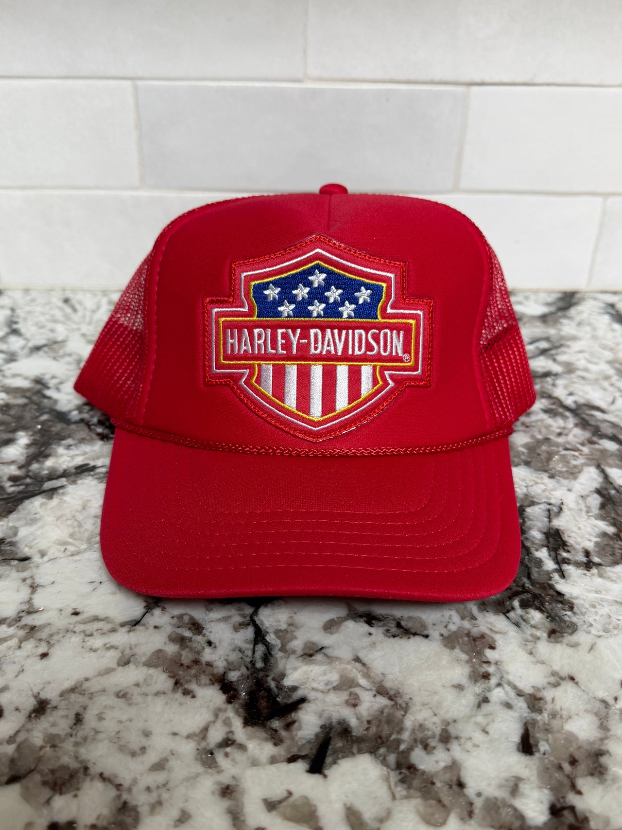 LIMITED EDITION: Shield Trucker Hat x Red