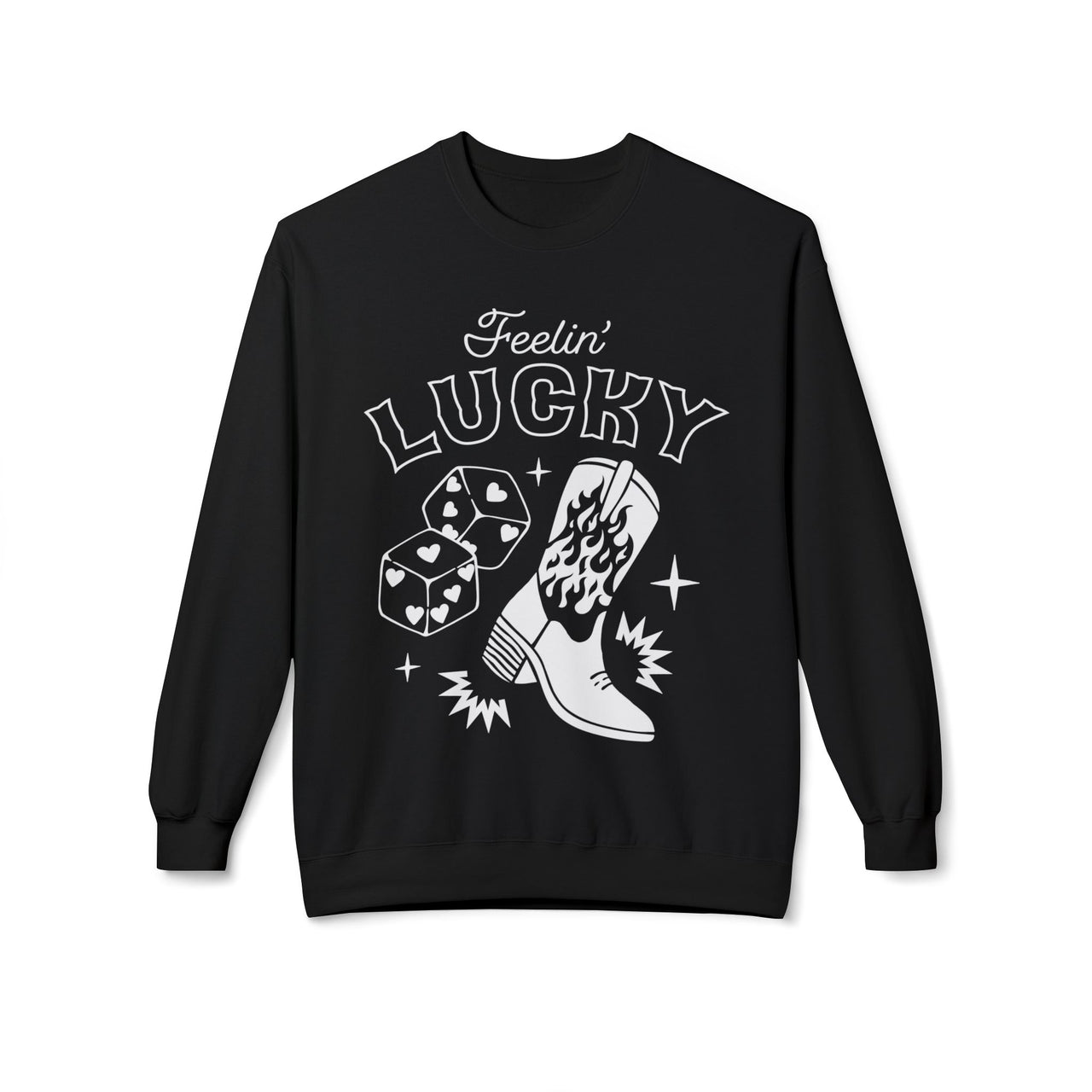 Feeling Lucky Street Style Crewneck Sweatshirt