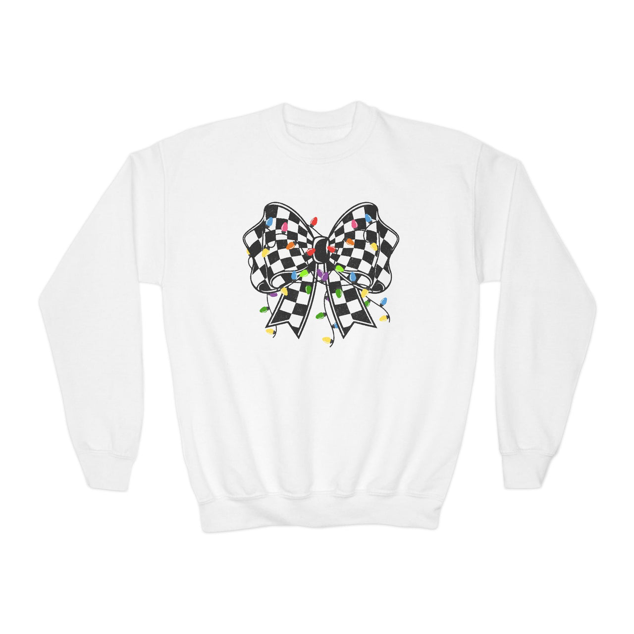 Checkered Christmas Youth Sweatshirt