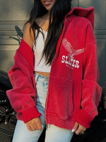 Free Spirit Boxy Fleece Hoodie x Strawberry