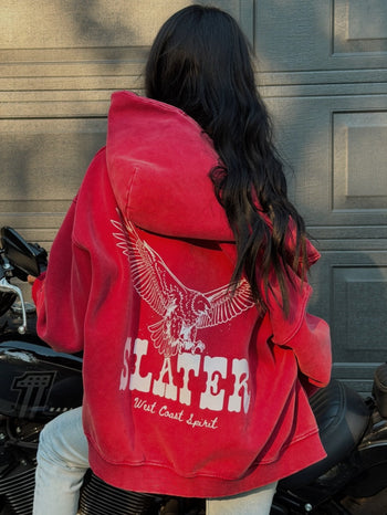 Free Spirit Boxy Fleece Hoodie x Strawberry