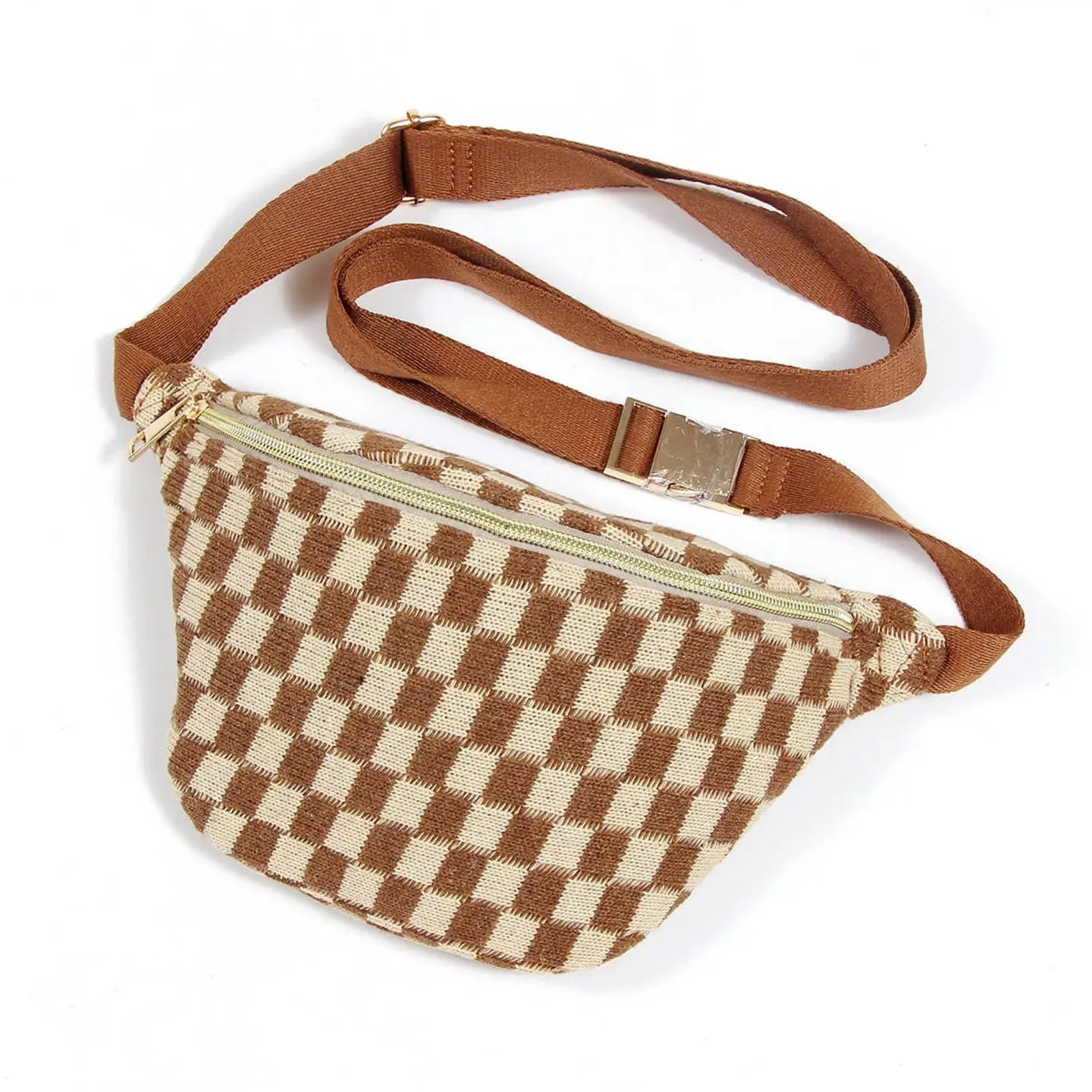 Checkered belt bag shop
