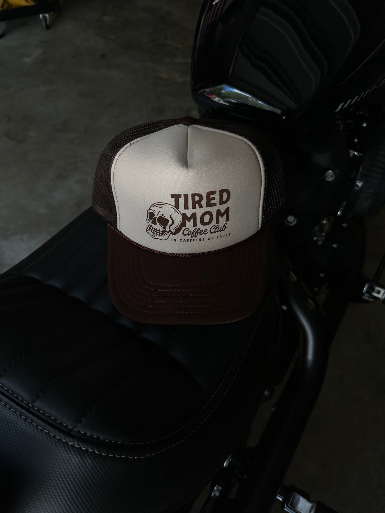 Tired Mom Coffee Shop Trucker Hat