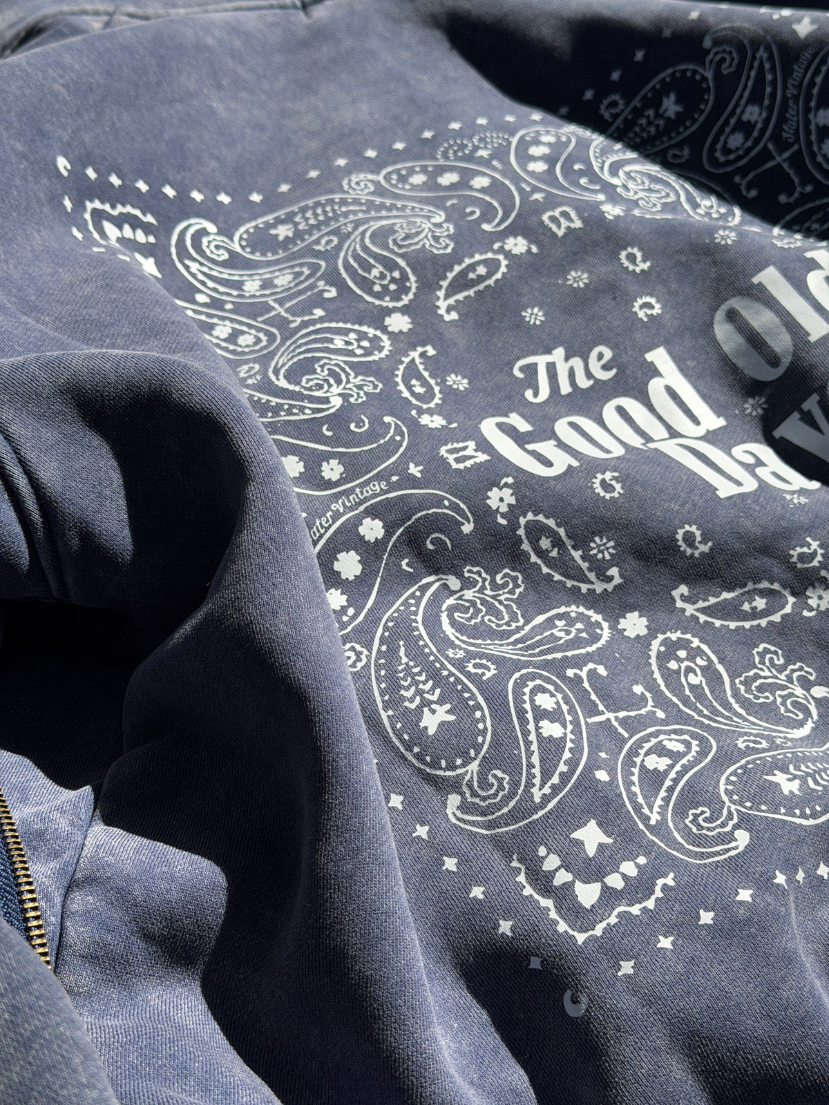 AMERICAN CHARM BOXY HOODIE x BACKROADS BLUE