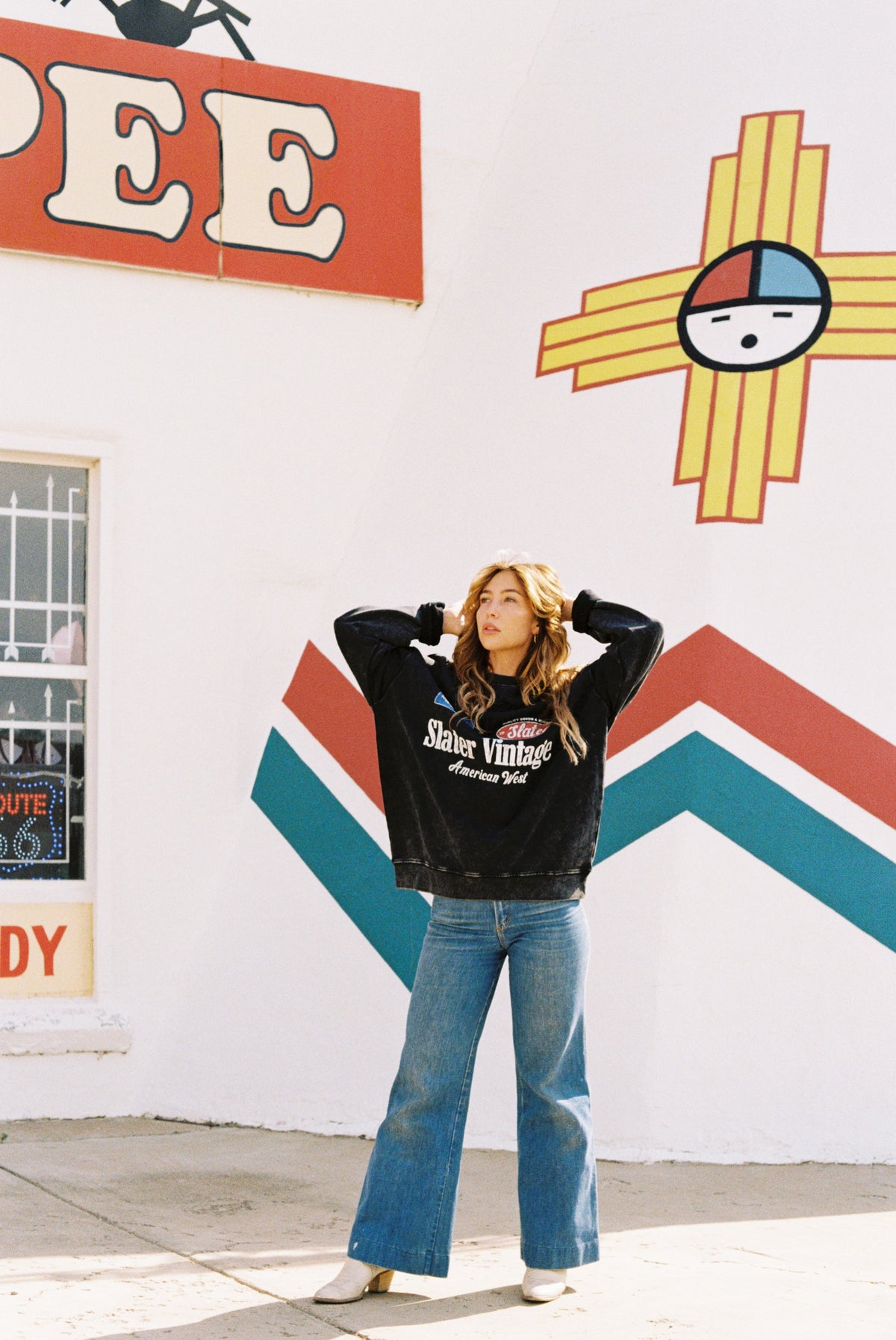 American West Vintage Wash Sweatshirt x Black