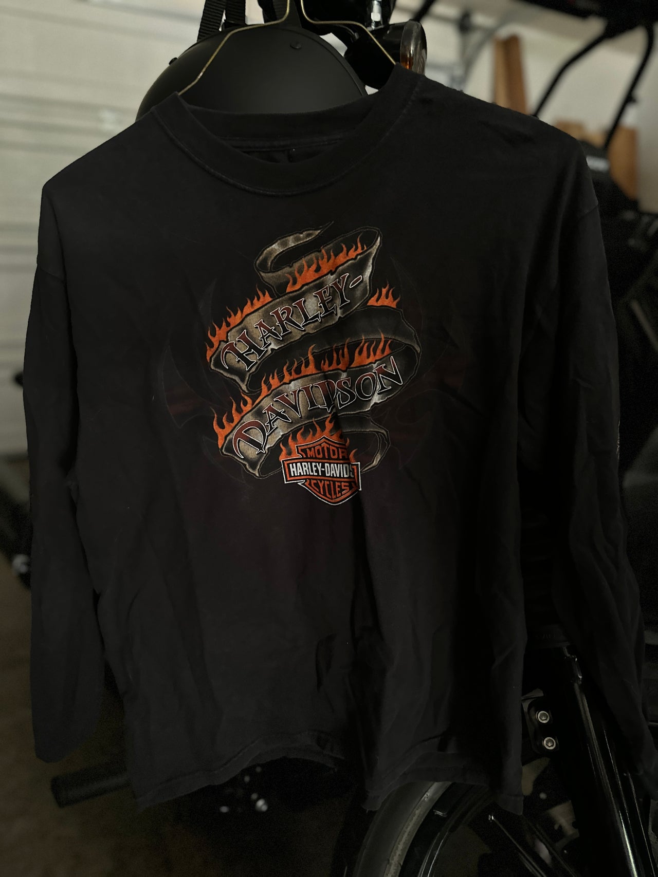 Flaming HD Vintage Long Sleeve Tee