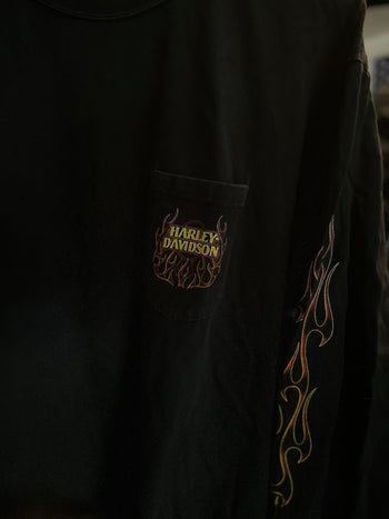 Not Any Old Harley Shop HD Vintage Long Sleeve Pocket Tee