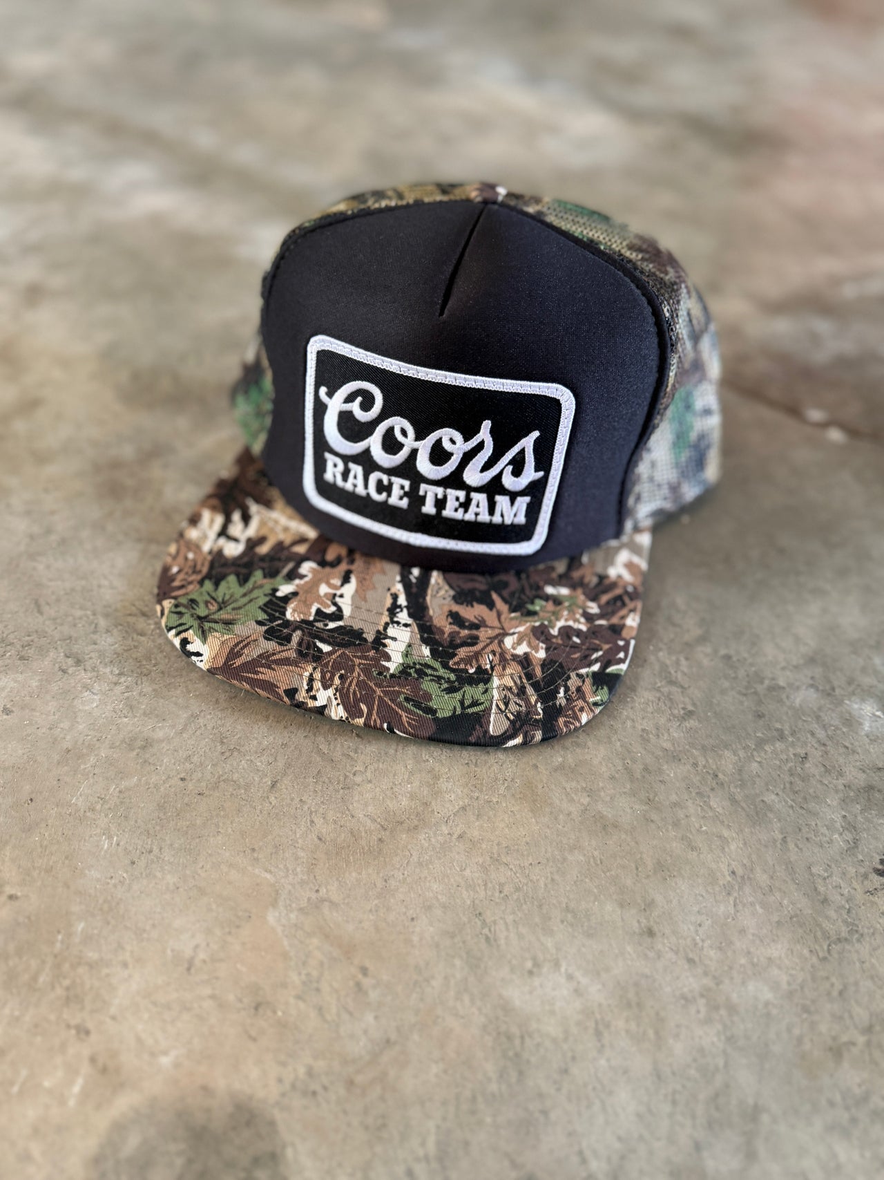 LIMITED EDITION: Race Team Flat Bill Trucker Hat x Camo
