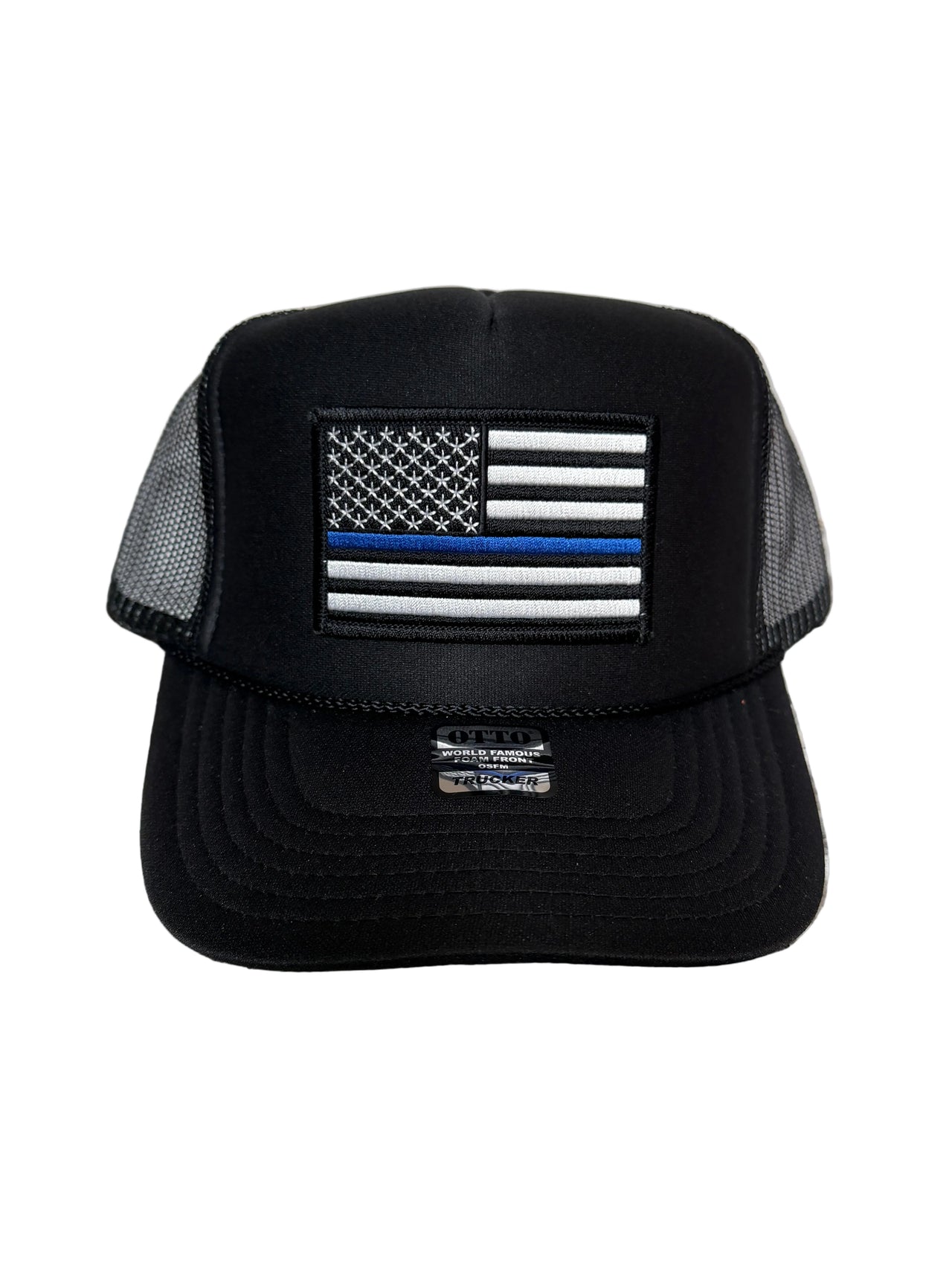 LIMITED EDITION: USA Blue Trucker Hat x Black