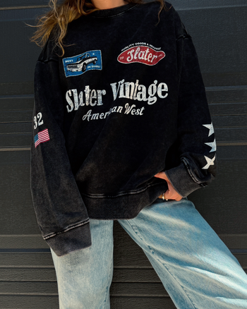 American West Vintage Wash Sweatshirt x Black