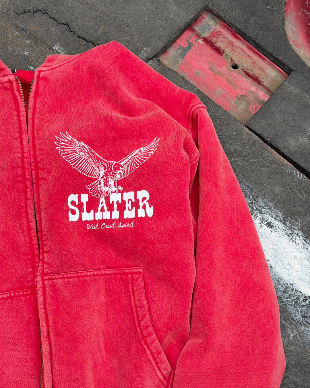 Free Spirit Boxy Fleece Hoodie x Strawberry