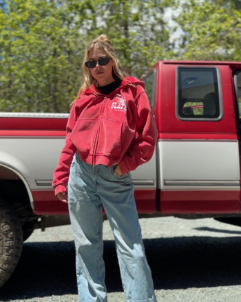 Free Spirit Boxy Fleece Hoodie x Strawberry