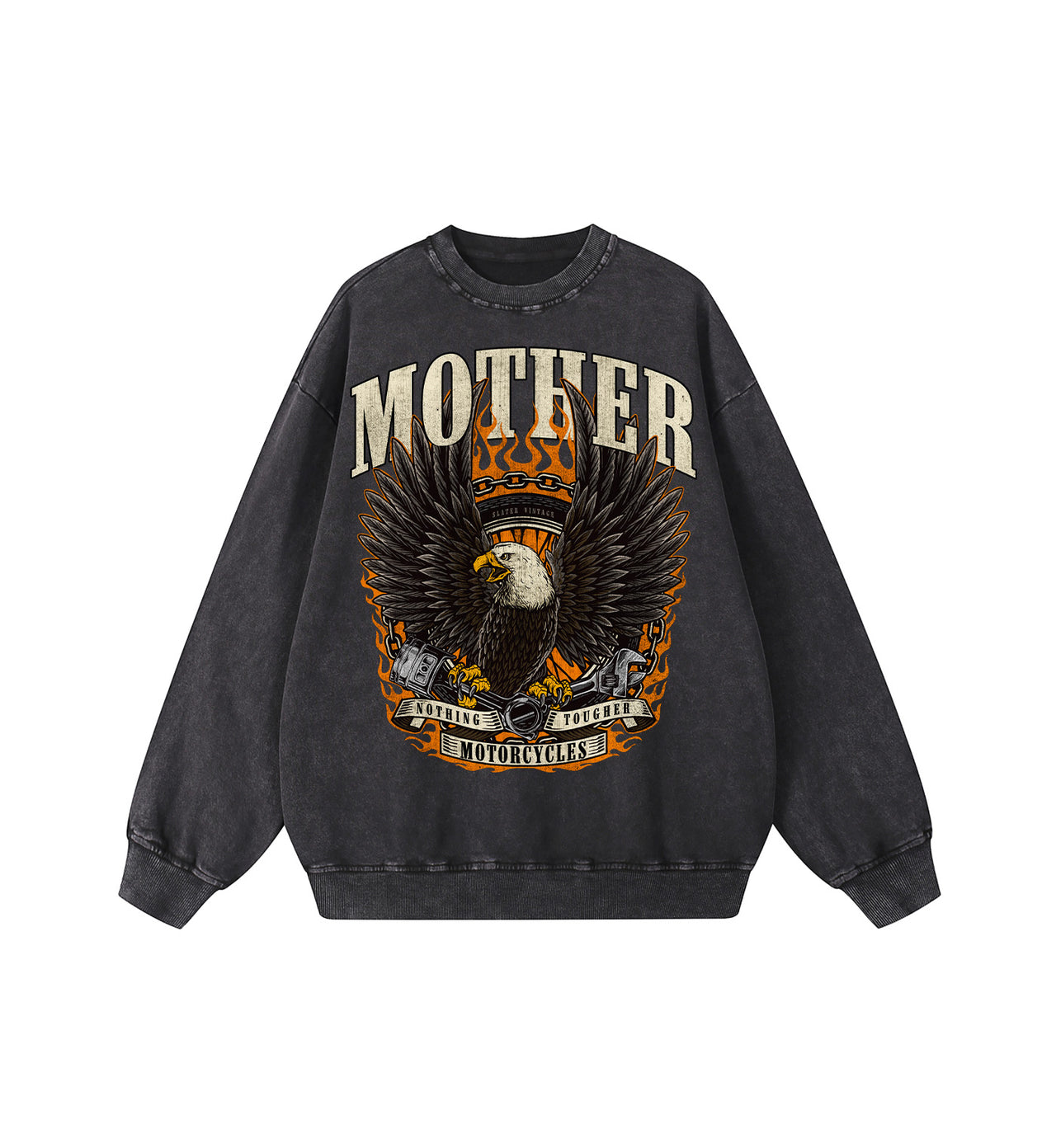 Nothing Tougher Vintage Wash Crewneck Sweatshirt x Black
