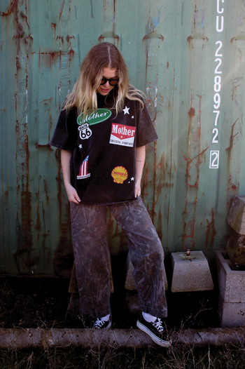 All American Mother Acid Wash Tee