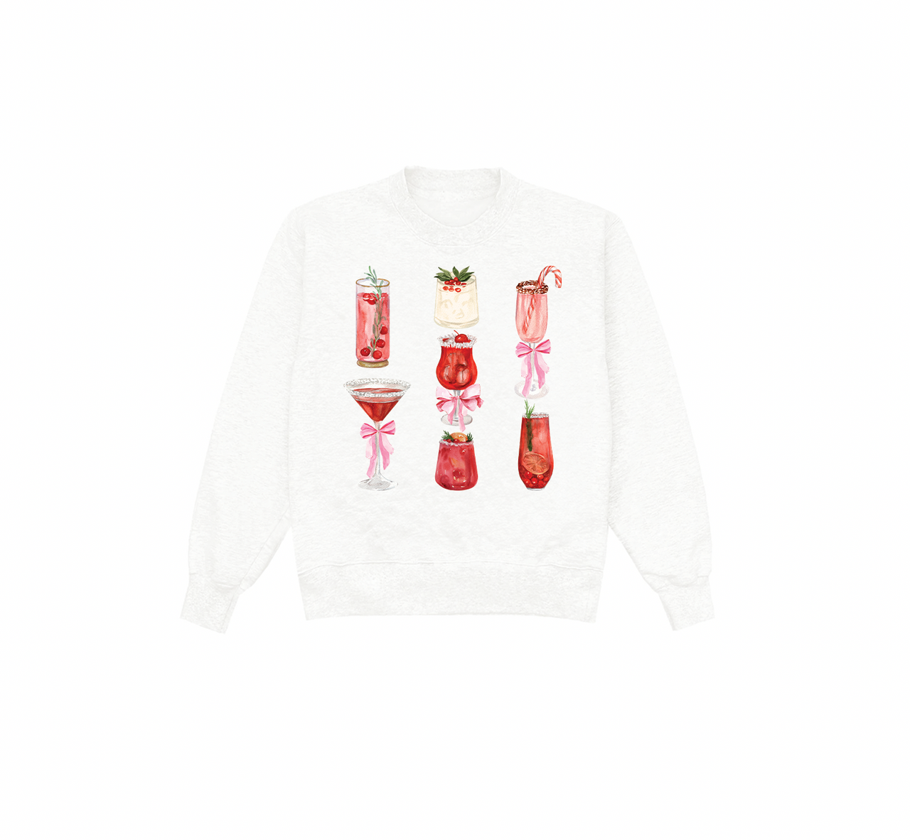 Martinis and Bows Crewneck Sweatshirt