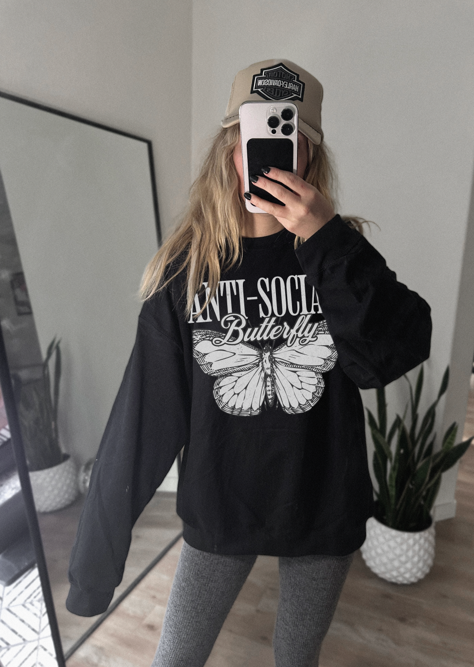 Anti-Social Butterfly Street Style Crewneck Sweatshirt