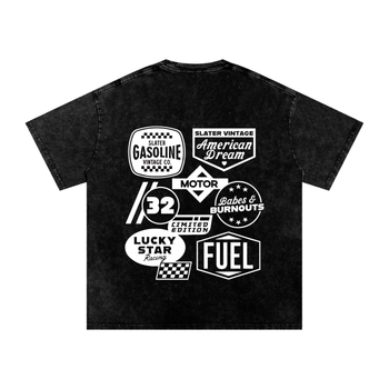 LIMITED EDITION: Lucky Star Acid Wash Tee x Black