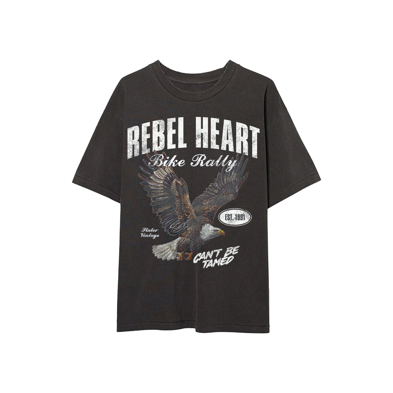 Rebel Heart Tee x Washed Black