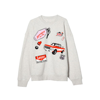 Lover Race Team Sweatshirt x Grey